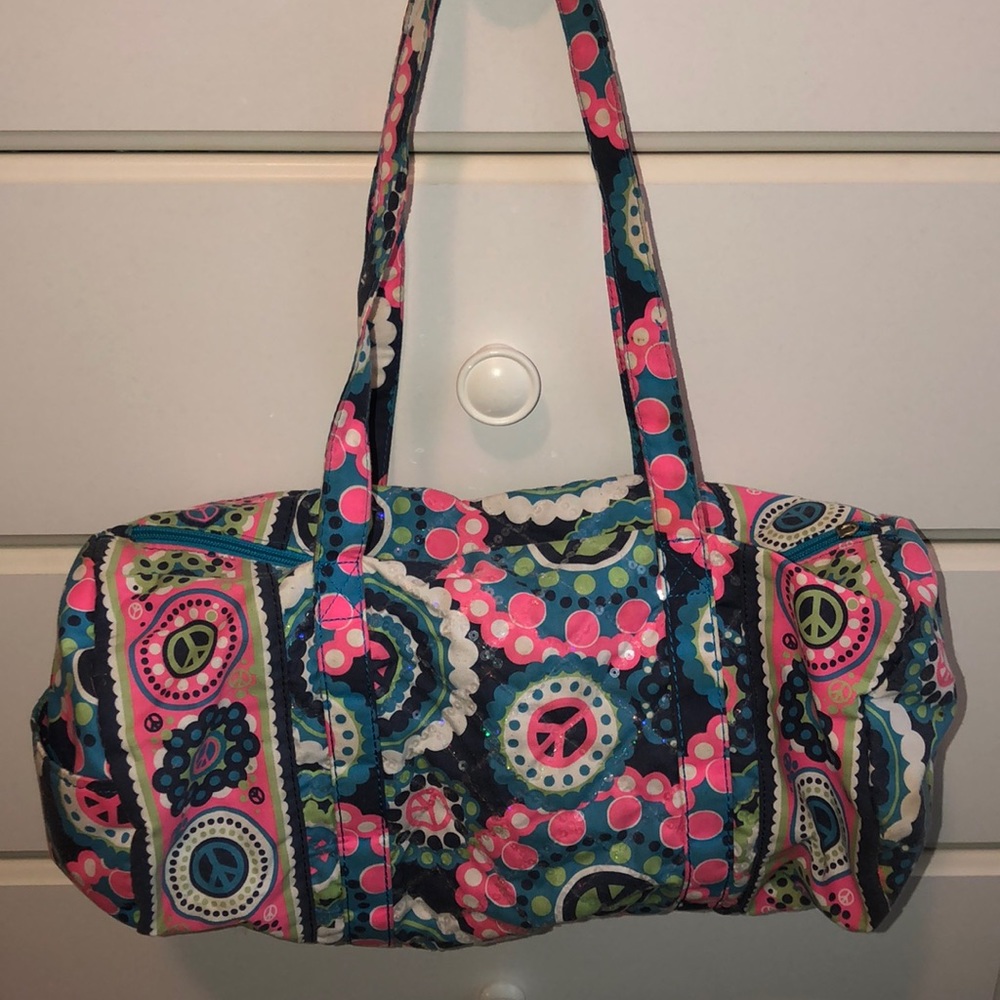 Justice duffel bag.